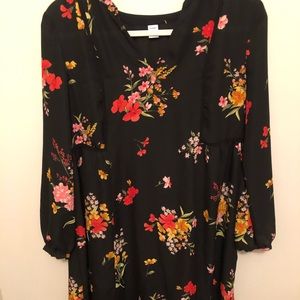 Floral black dress